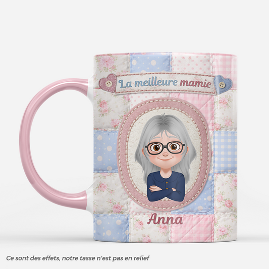 7797MFR1 effet dimpression 3d mug personnalise photo la meilleure maman mamie 7797msrca