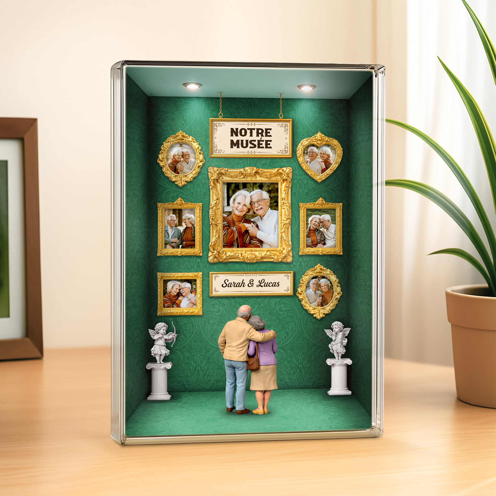 7801RFR2 effet dimpression 3d musee de couple plaque en acrylique rectangulaire personnalisee photo 7801rsrwg