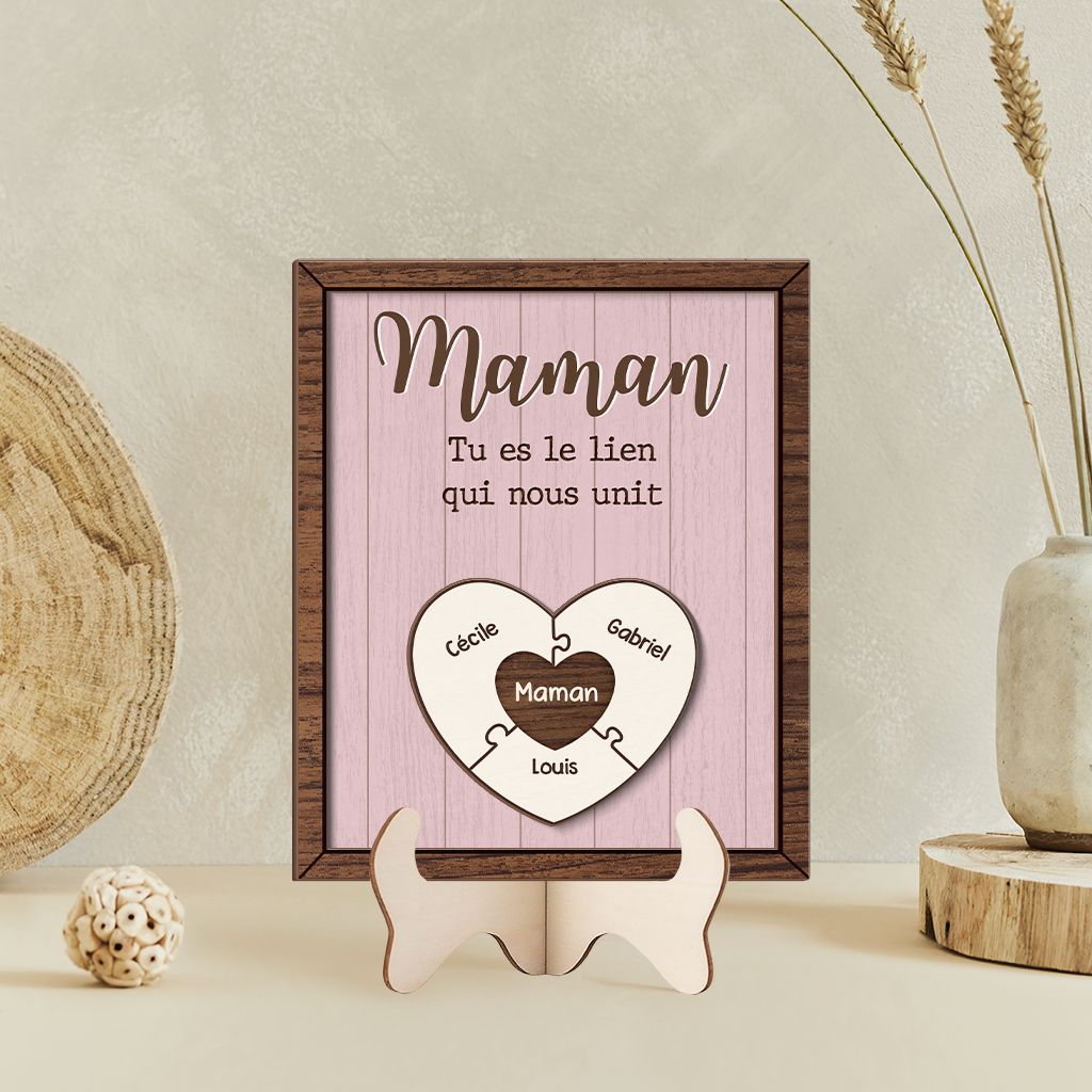 7802QFR2 plaque en bois personnalisee maman mamie tu es la piece du puzzle 7802qshha