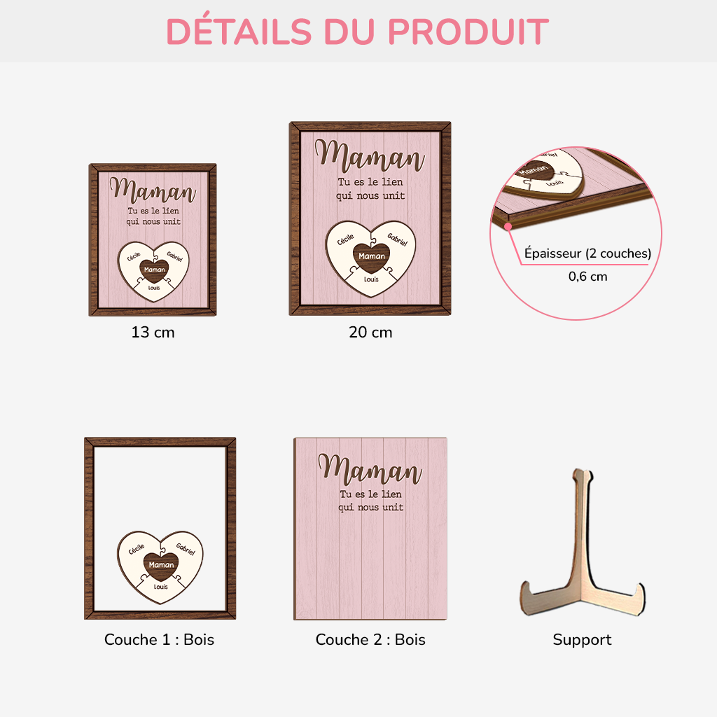 7802QFR3 plaque en bois personnalisee maman mamie tu es la piece du puzzle 7802qshha