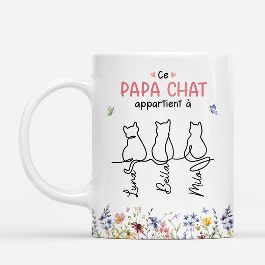 7808MFR2 cette maman chat appartient a mug personnalise chat et fleur 7808m3yzd