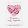 7809RFR1 amour patchwork de mamie maman plaque en acrylique personnalisee avec support 7809r8fca
