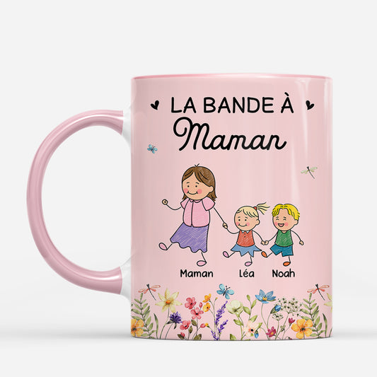 7810MFR1 la bande a maman papa avec fleur mug personnalise 7810m3paa
