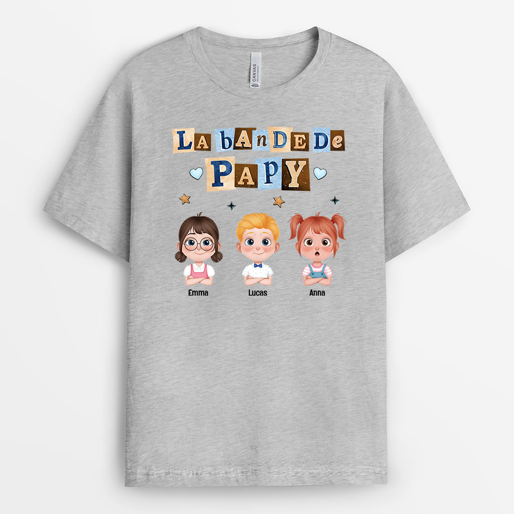 7811AFR2 la bande a papy mamie t shirt personnalise style collage 7811a8pwb