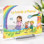 7834RFR2 bande a maman papa avec dessin denfant plaque en acrylique personnalisee avec support 7834rtpta