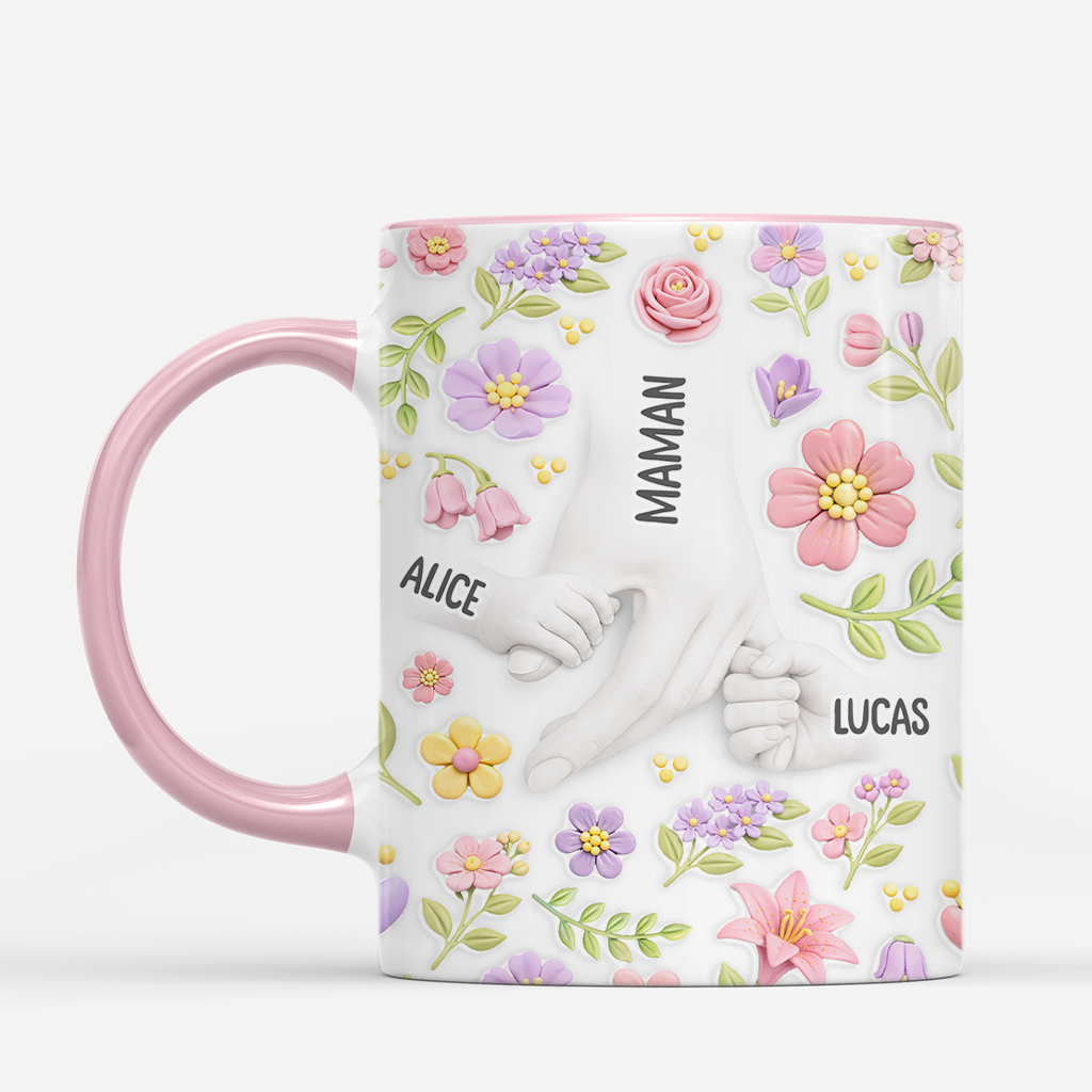 7867MFR2 effet dimpression 3d mug personnalise maman mamie cadeau fleur pour mamie 7867mshna
