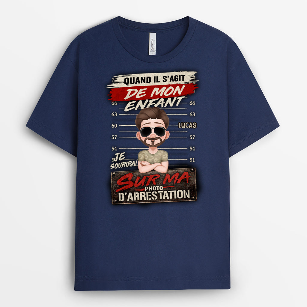 7868AFR2 quand il s_agit de mon enfant t shirt personnalise papa maman 7868asqma