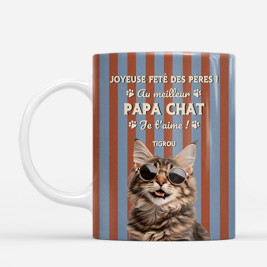 7882MFR1 fete des papa chat mug personnalise chat photo 7882m