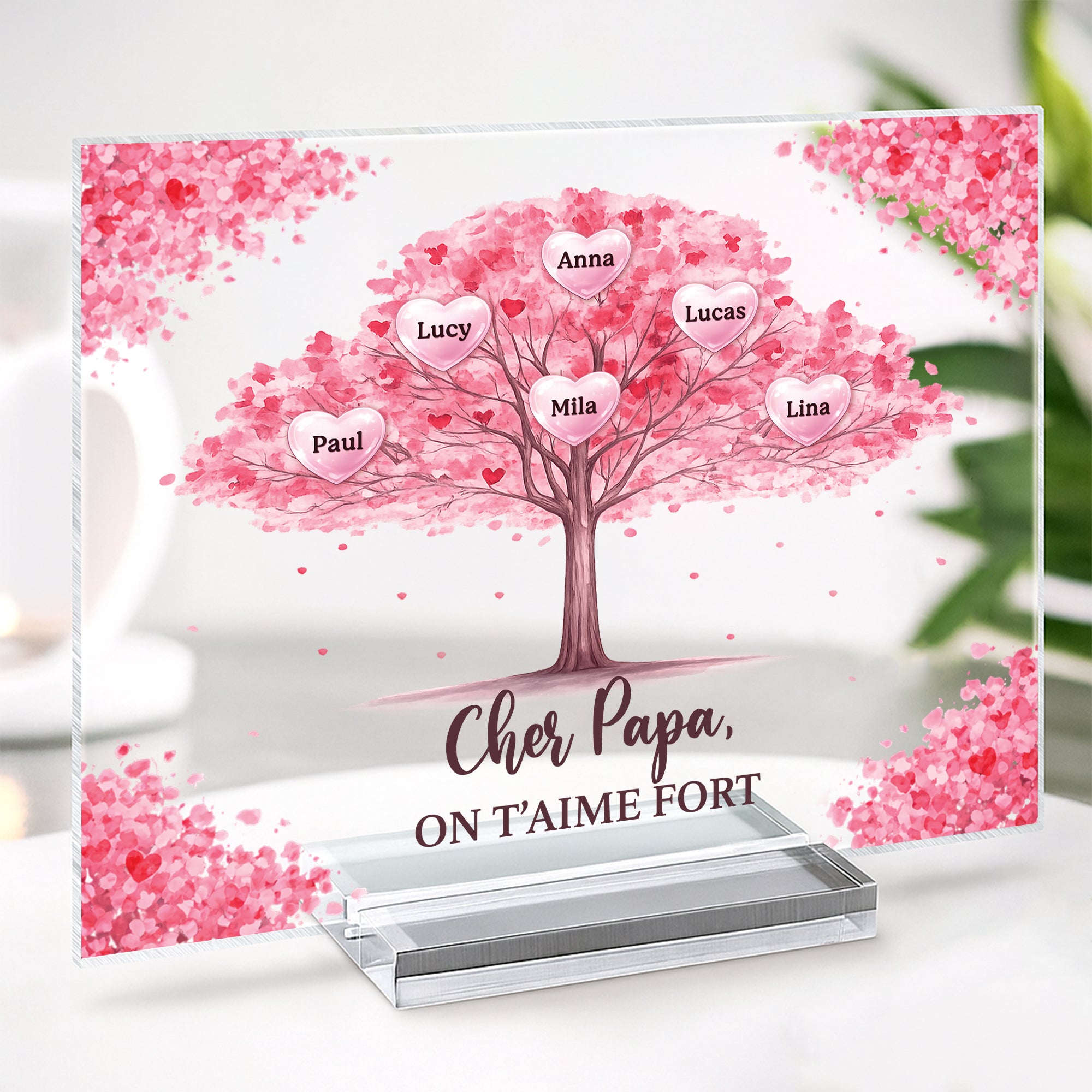 7889RFR2 maman papa on t_aime fort plaque en acrylique personnalisee avec support 7889rtpca