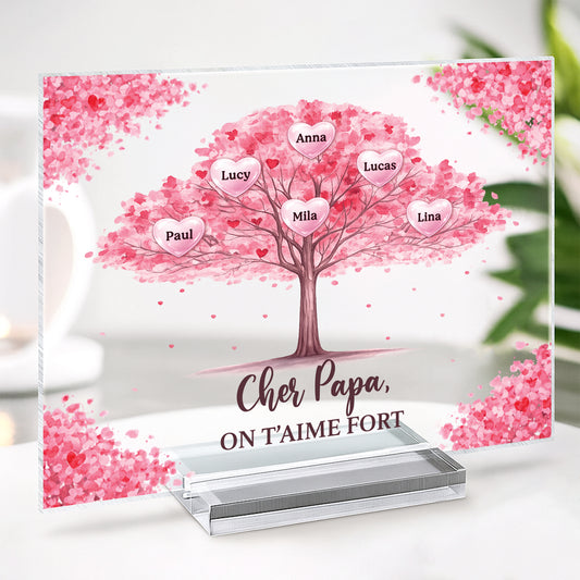 7889RFR2 maman papa on t_aime fort plaque en acrylique personnalisee avec support 7889rtpca