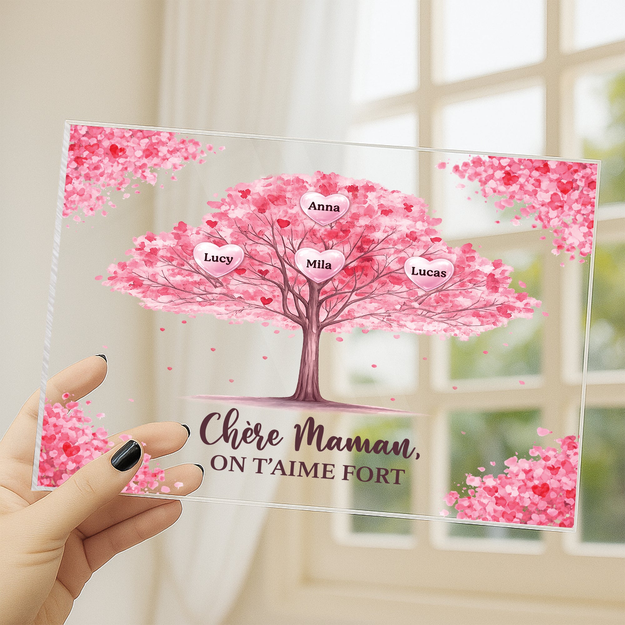 7889RFR3 maman papa on t_aime fort plaque en acrylique personnalisee avec support 7889rtpca
