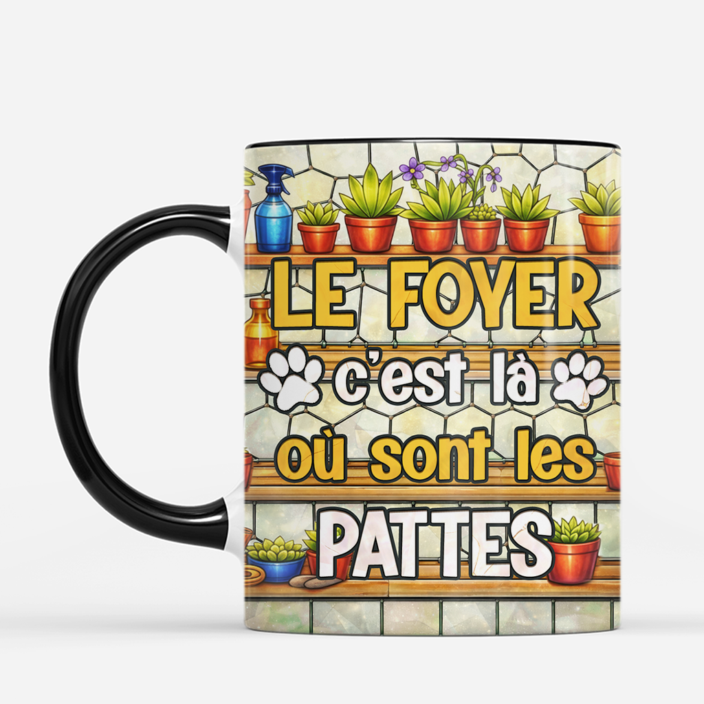 7893MFR2 effet dimpression 3d le foyer c_est la ou est la patte mug personnalise chat 7893mcfad_1d970439 bcd3 4a02 a65b ab47bcfb9259