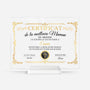 7894RFR1 certificat de la meilleure maman plaque en acrylique personnalisee avec support 7894rcpaa