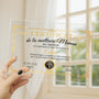 7894RFR3 certificat de la meilleure maman plaque en acrylique personnalisee avec support 7894rcpaa
