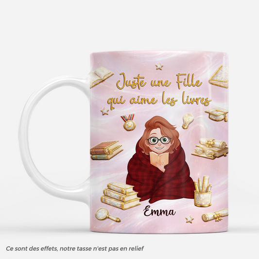 7897MFR1 effet dimpression 3d qui aime les livres mug personnalise femme 7897msfma