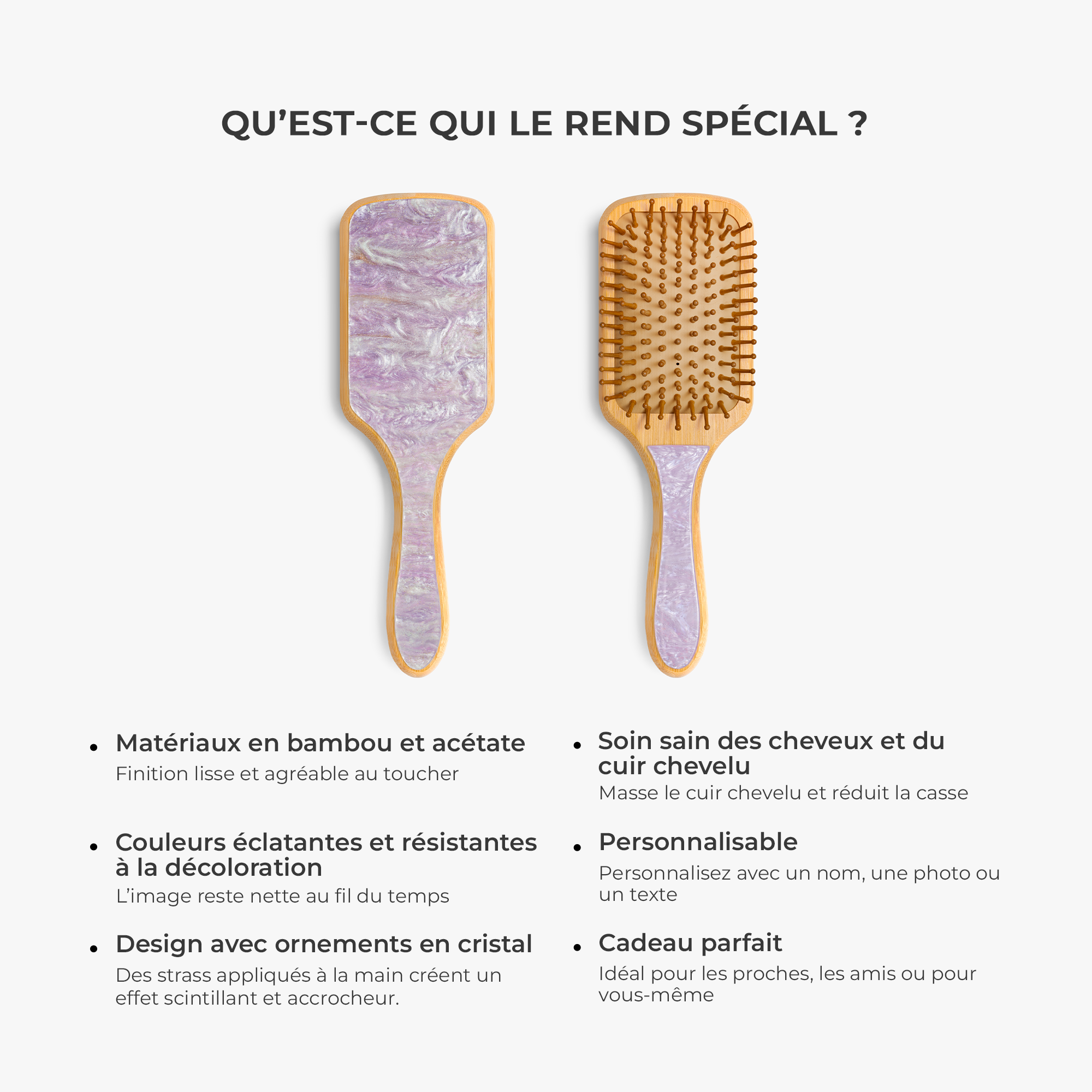 7900AFR6 brosse a cheveux personnalisee en strass avec prenom cadeau scintillant pour elle 7900aq0h5a