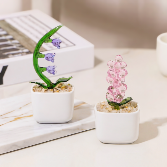 7916AFR1 cadeau original pour femme plante en verre artisanale en pot 7916aokv5a_1