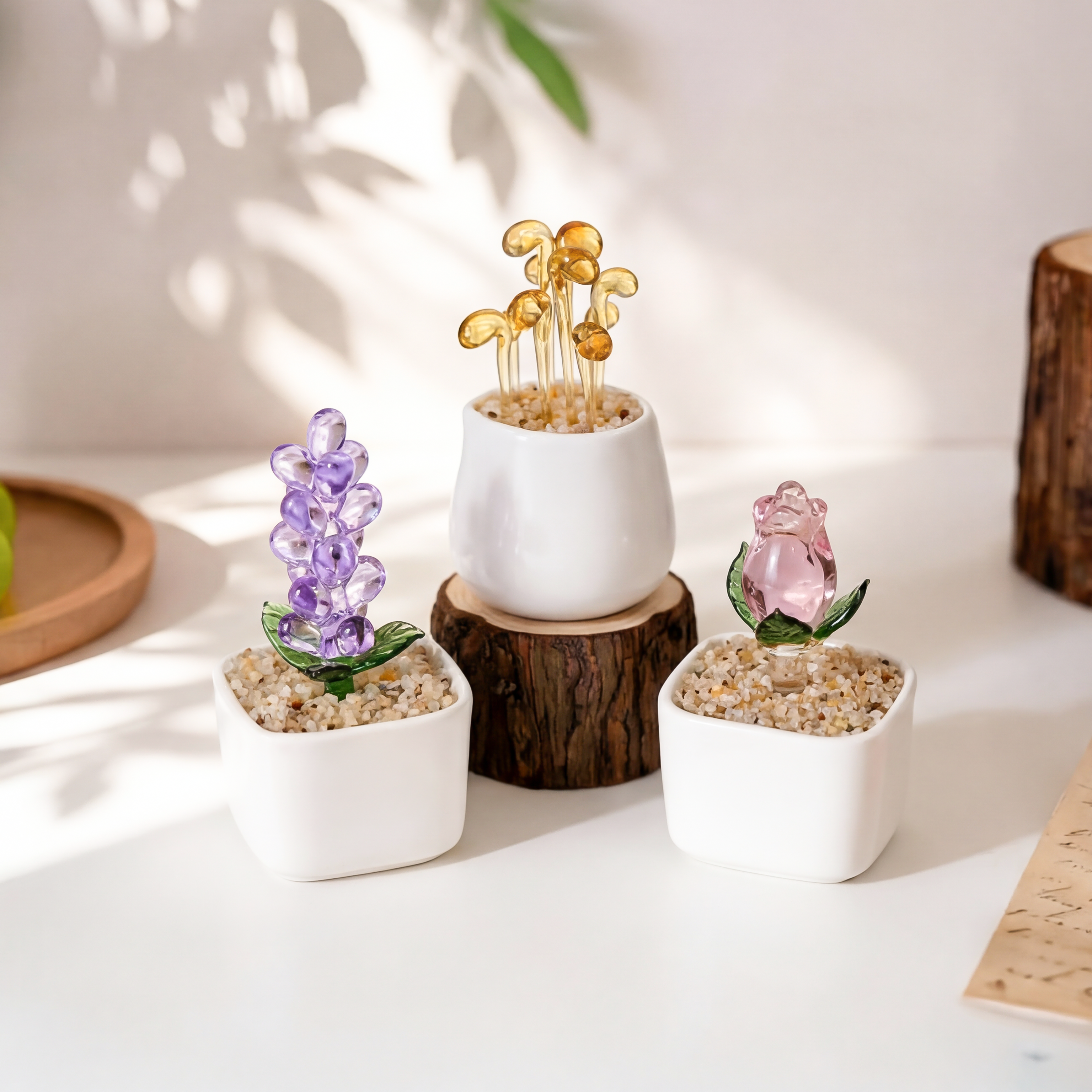 7916AFR1 cadeau original pour femme plante en verre artisanale en pot 7916aokv5a_2