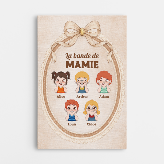 7917CFR1 ses petits enfants toile personnalisee maman mamie 7917c8xha