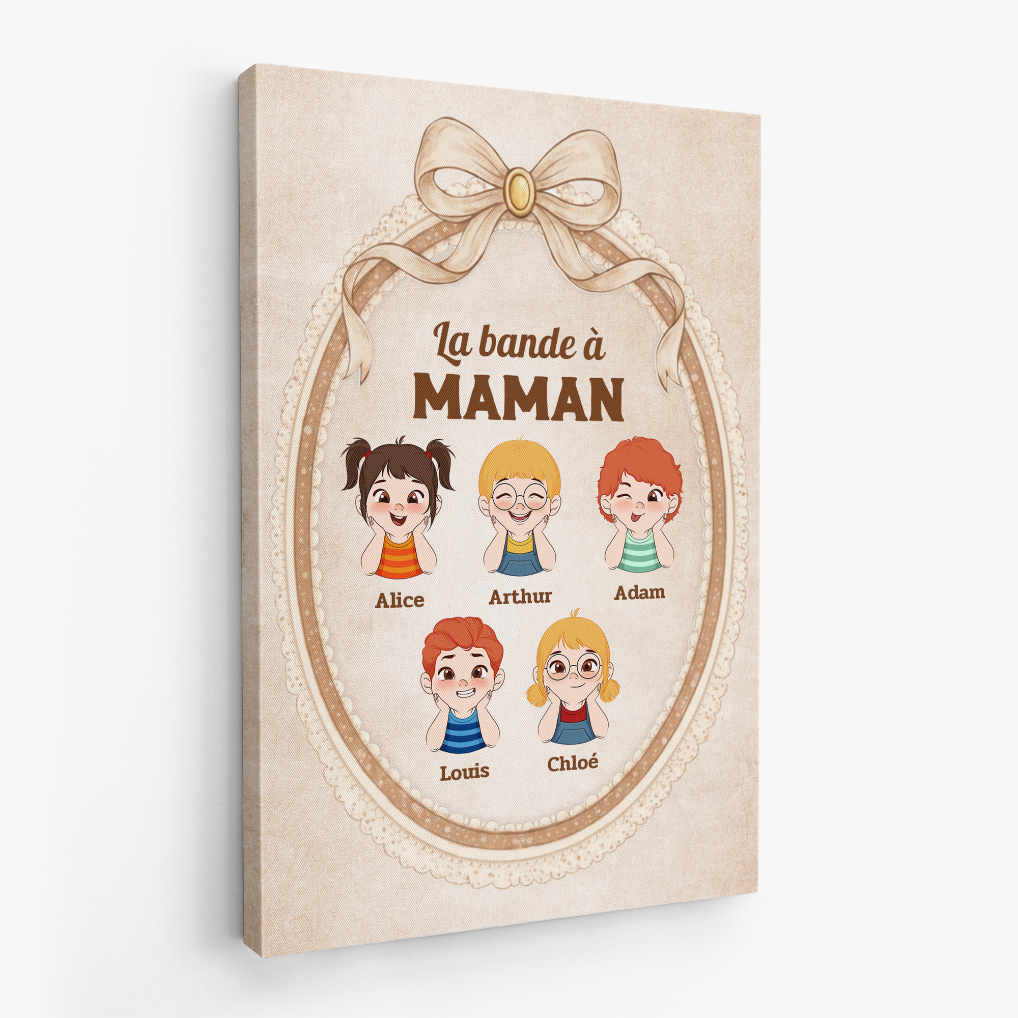 7917CFR2 ses petits enfants toile personnalisee maman mamie 7917c8xha