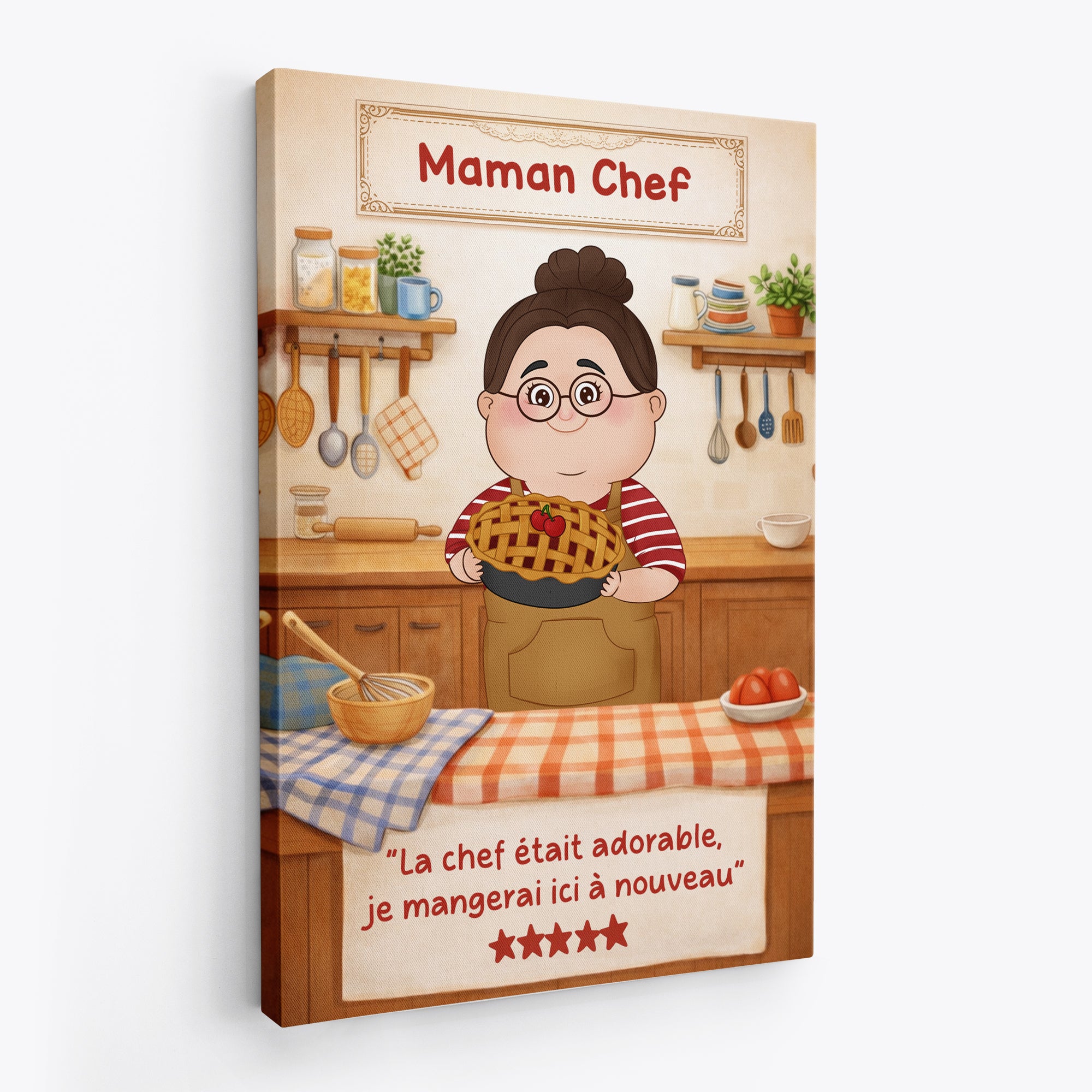 7925CFR2 chef adorable toile personnalisee maman mamie 7925cspza
