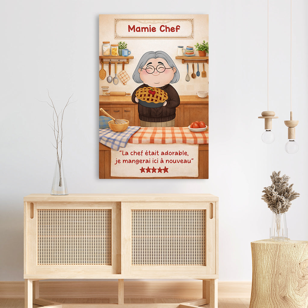 7925CFR3 chef adorable toile personnalisee maman mamie 7925cspza