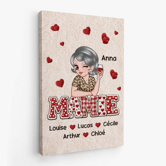 7941FR2 cadeau symbolique pour femme toile personnalisee mamie maman 7941ctqna