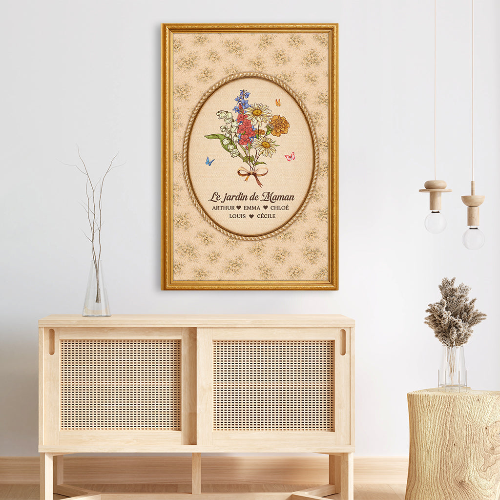 7951CFR3 effet dimpression 3d le jardin de maman vintage toile personnalisee mamie maman 7951ccpca