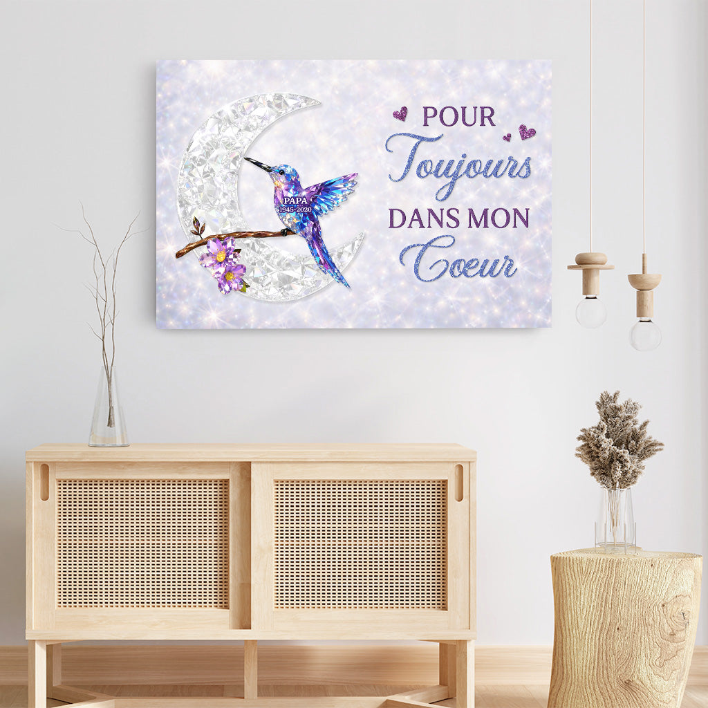 7953CFR3 toile personnalisee commemorative maman papa a la douce memoire 7953ctlta