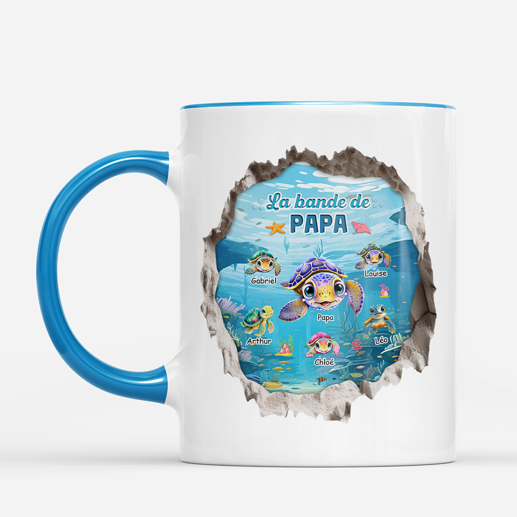 7956MFR1 effet dimpression 3d la bande a papy mamie tortue mug personnalise famille 7956m_2