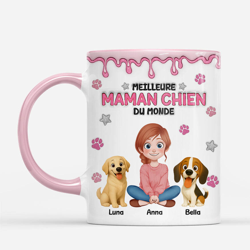 7966MFR2 effet dimpression 3d mug personnalise chien dessin meilleur papa chien 7966m8qzc