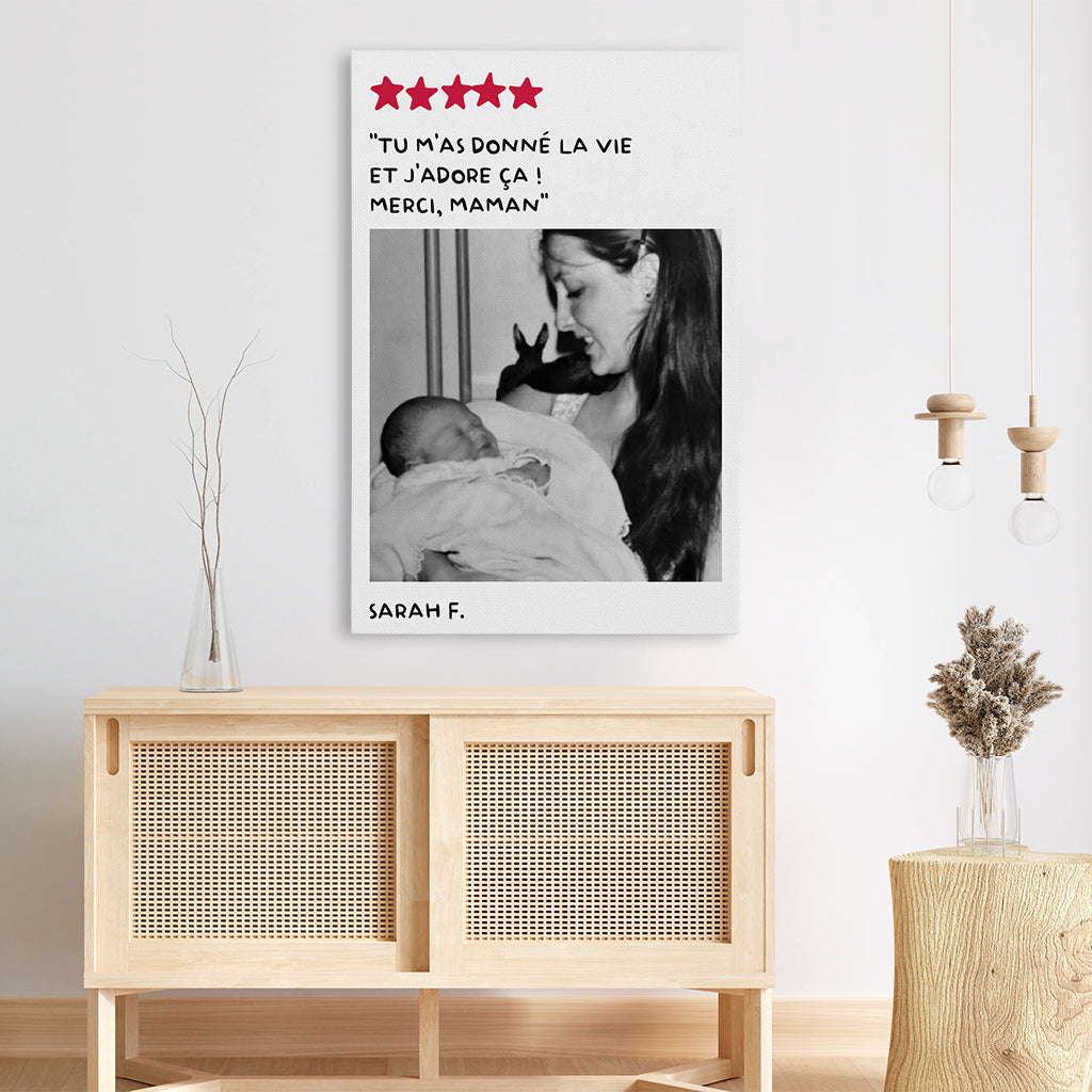 7969CFR3 tu m_as donne la vie toile photo personnalisee maman 7969ccpwa