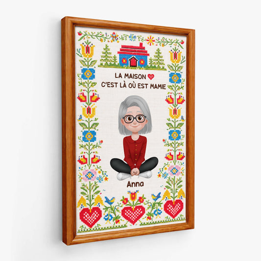 7975CFR1 maison cest la ou est maman toile personnalisee mamie maman 7975ccvca_3