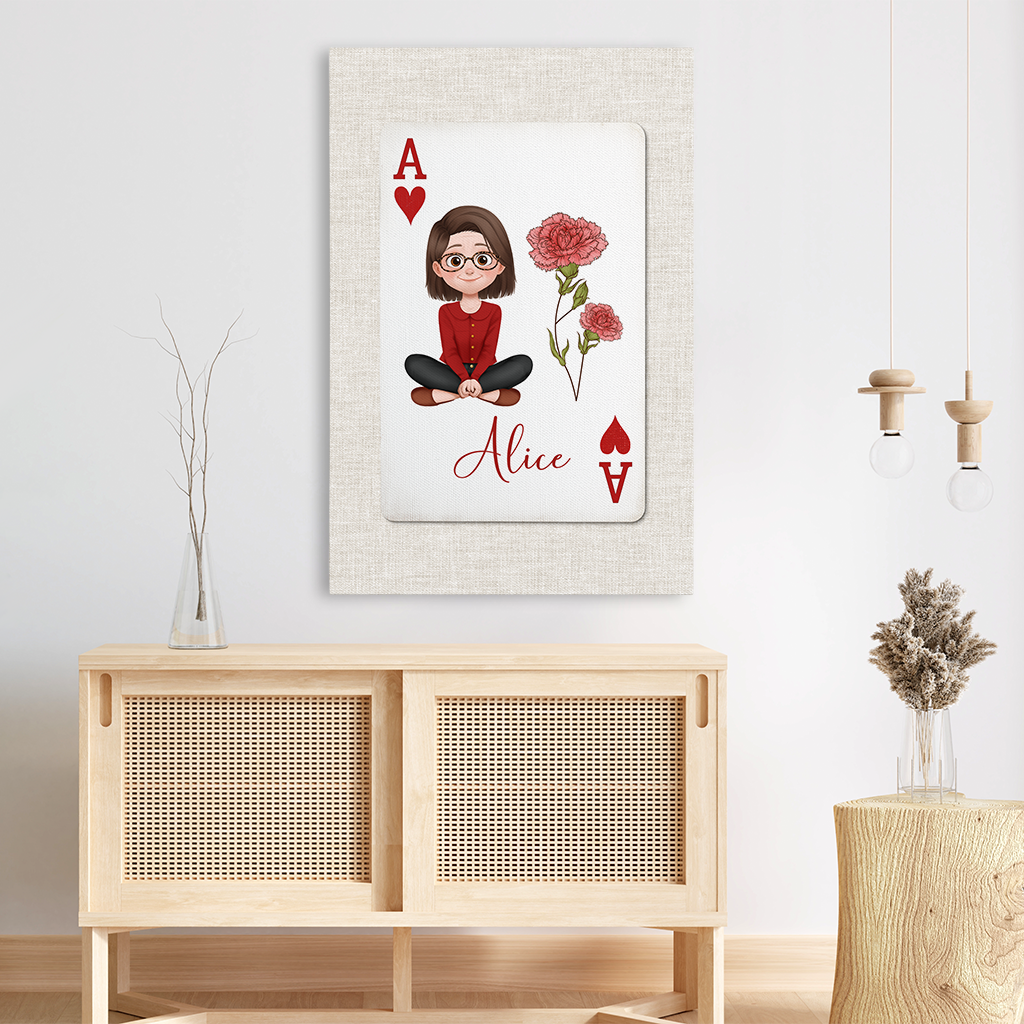 7976CFR3 cadeau pour elle original_ avec fleur toile personnalisee mamie maman 7976ctfna