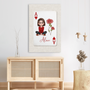 7976CFR3 cadeau pour elle original_ avec fleur toile personnalisee mamie maman 7976ctfna