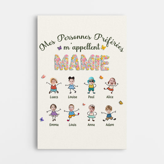7977CFR1 mappeler mamie maman toile avec photo personnalisee 7977ctyna