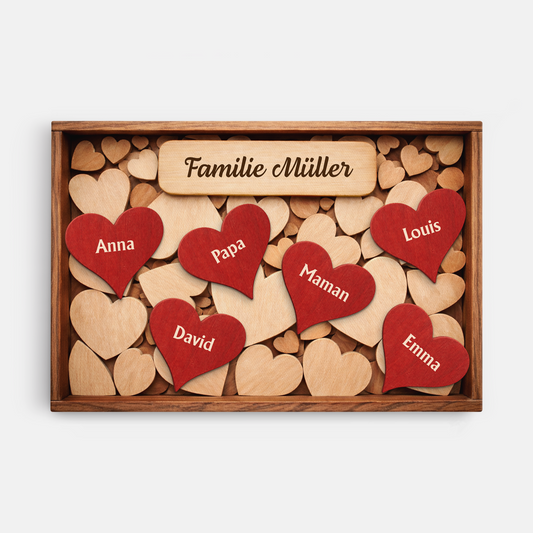 8005CFR1 nous sommes une famille toile personnalisee famille coeur 8005c6fwi