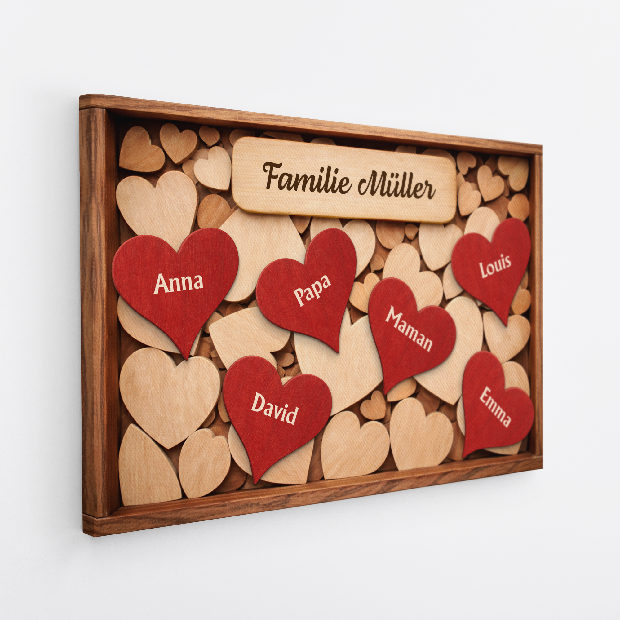 8005CFR2 nous sommes une famille toile personnalisee famille coeur 8005c6fwi