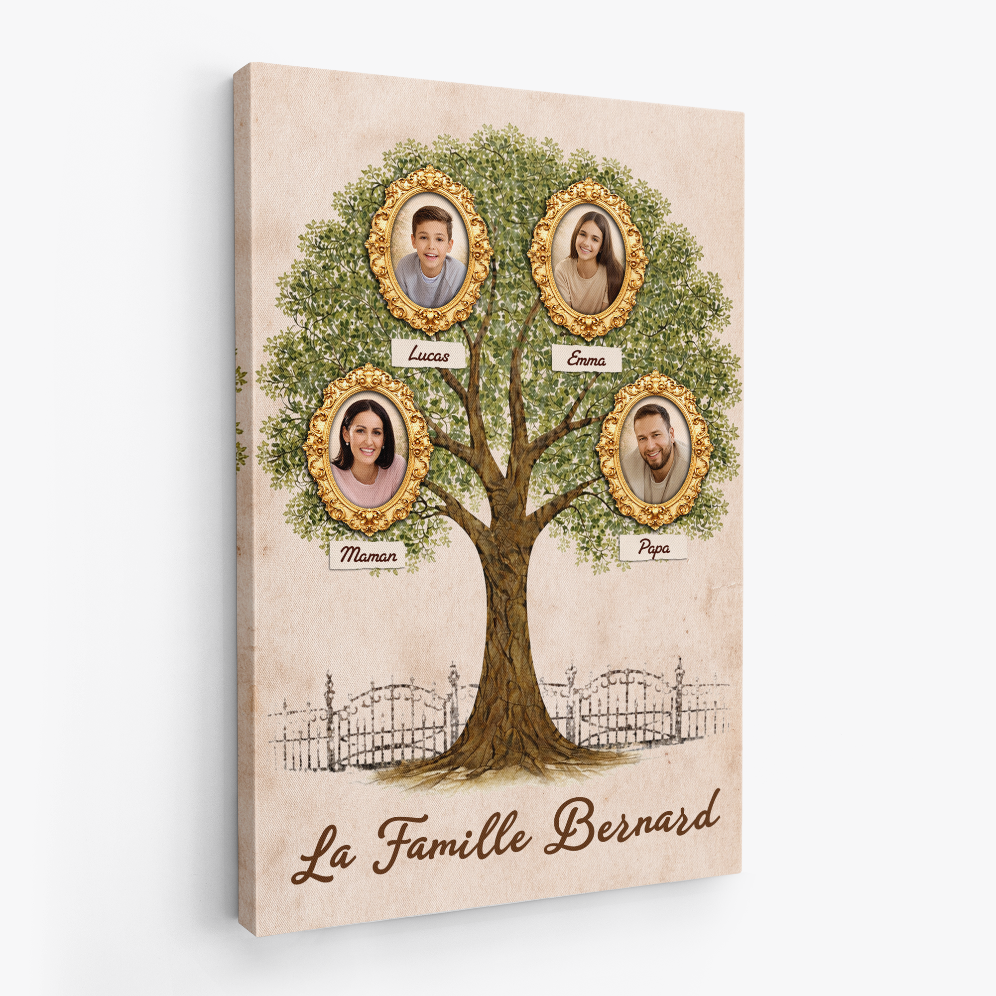 8009CFR2 notre arbre damour toile personnalisee famille avec photo 8009c6fwi