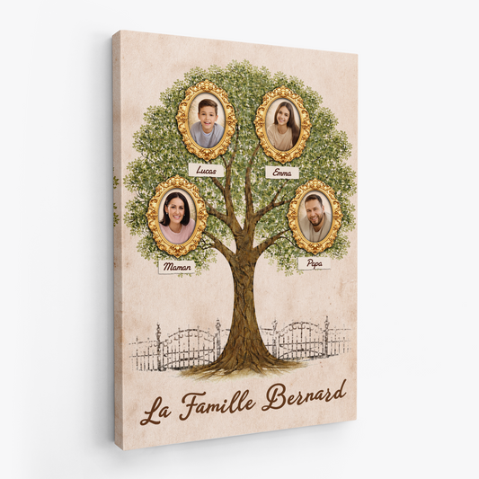 8009CFR2 notre arbre damour toile personnalisee famille avec photo 8009c6fwi