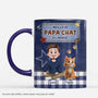 8016MFR1 effet dimpression 3d mug personnalise chat style jean meilleur papa chat 8016mclwd