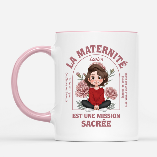 8021MFR1 maternite est une mission sacree mug maman personnalise 8021mceta_92a8355d 7059 416e 9c51 38eb11f2bd31