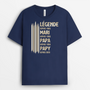 8022AFR2 etre legende papa papy t shirt personnalise papa papy 8022a8phb