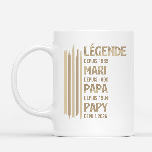 8022MFR1 etre legende papa papy mug papa papy 8022m8phb