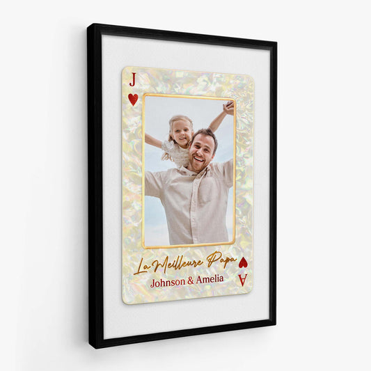 8037CFR2 meilleure maman papa du monde toile avec photo personnalisee 8037c8qma