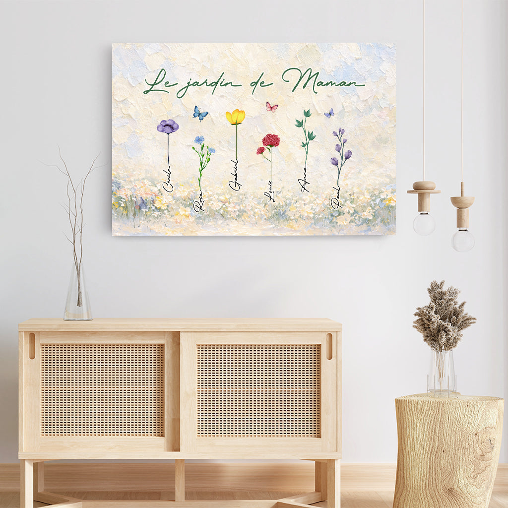 8042CFR3 le jardin de mamie style pastel a lhuile toile personnalisee mamie maman 8042ctqta