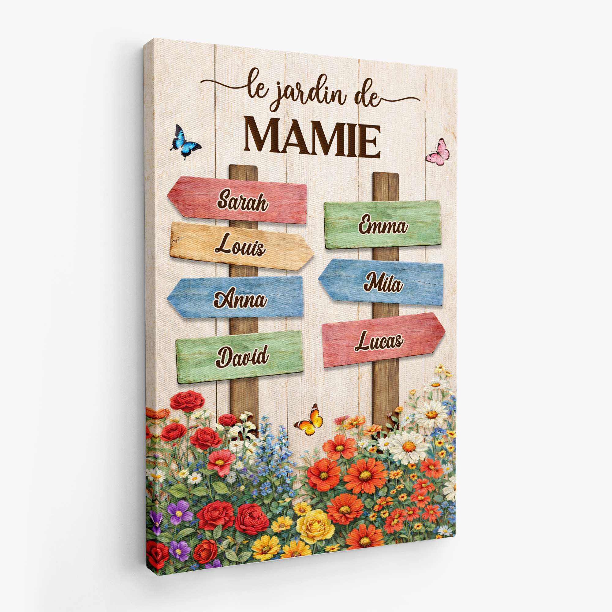 8043CFR2 dans le jardin de mamie toile personnalisee mamie maman 8043ctfwa