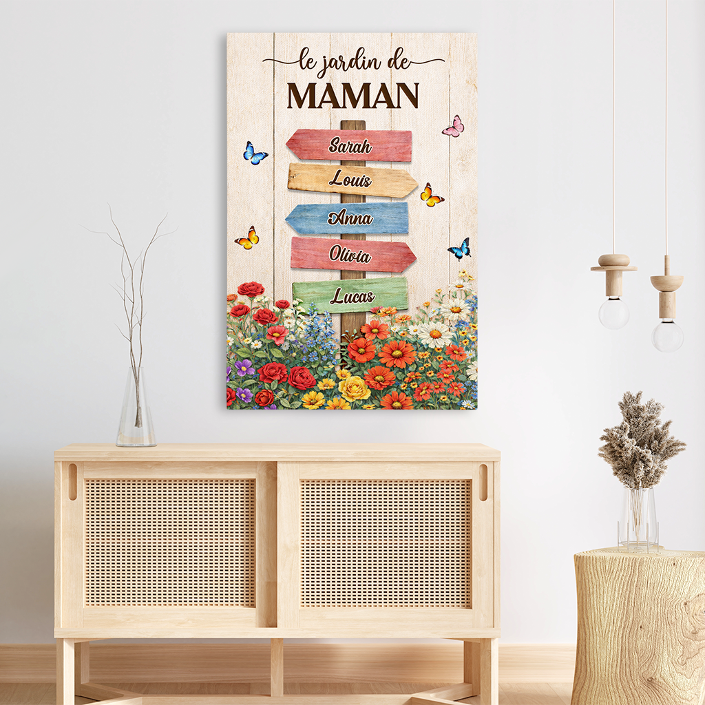 8043CFR3 dans le jardin de mamie toile personnalisee mamie maman 8043ctfwa