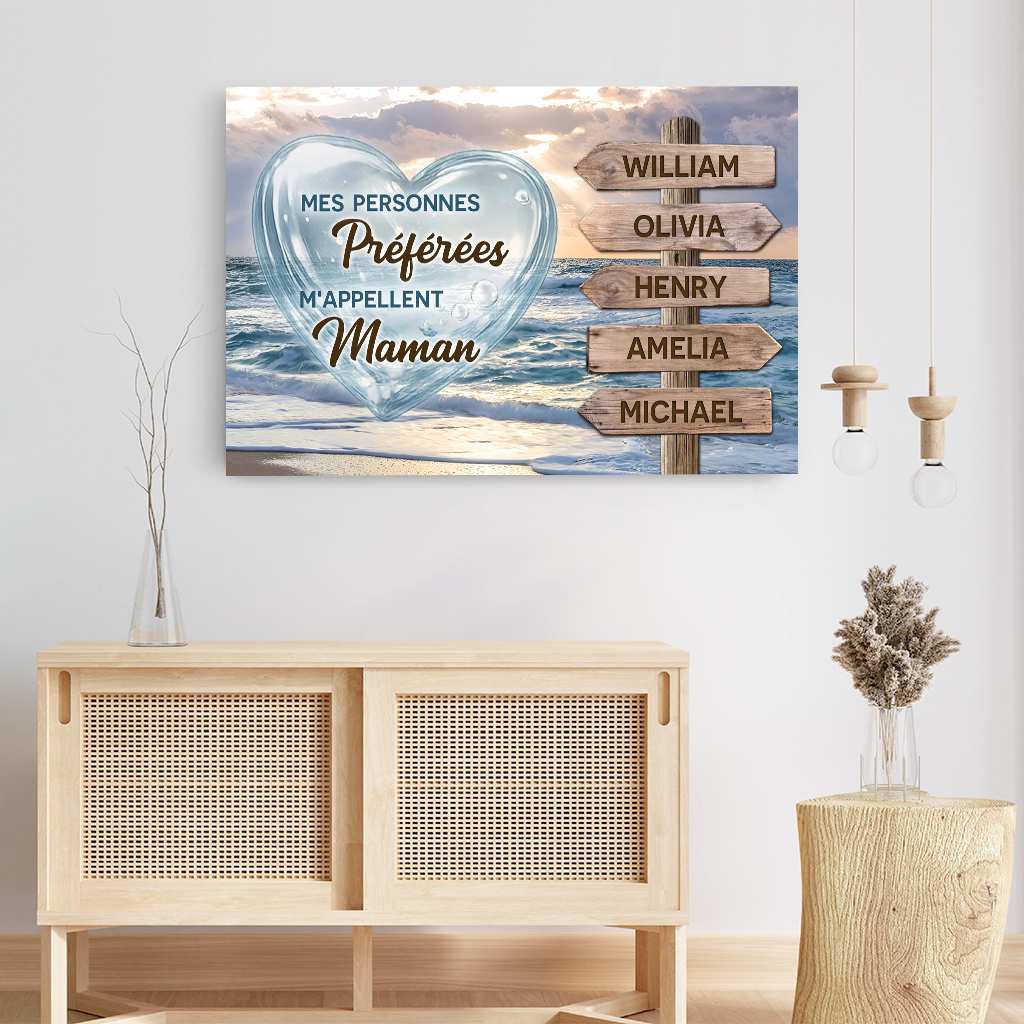 8044CFR3 les enfants mappellent maman papa toile personnalisee famille 8044ctqha
