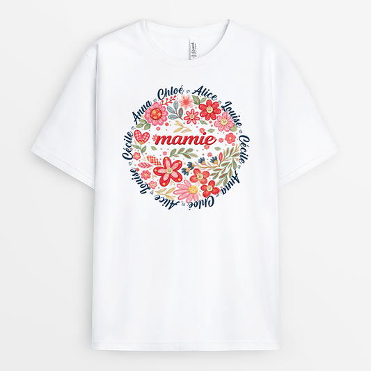 8047AFR1 effet dimpression 3d le jardin de mamie t shirt personnalise mamie maman 8047asyha